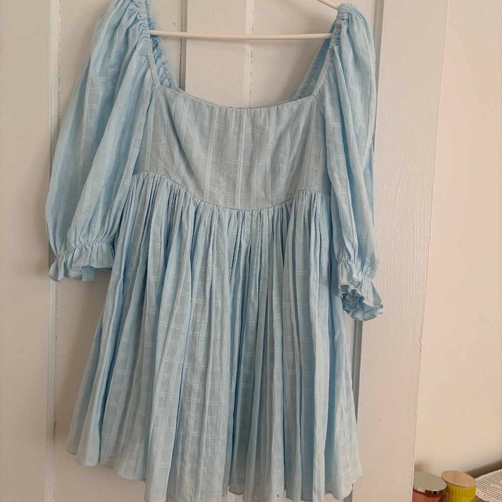Mable blue babydoll dress